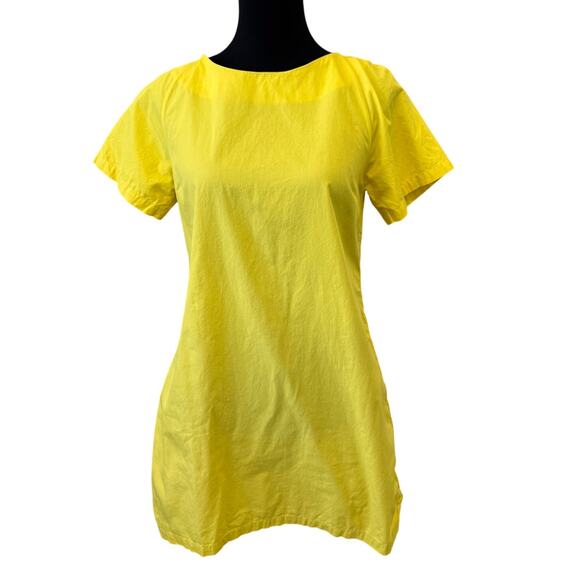 Osman Yousefzada x RTR Women's Yellow T-Shirt Mini Dress Size 4 - Picture 4 of 8